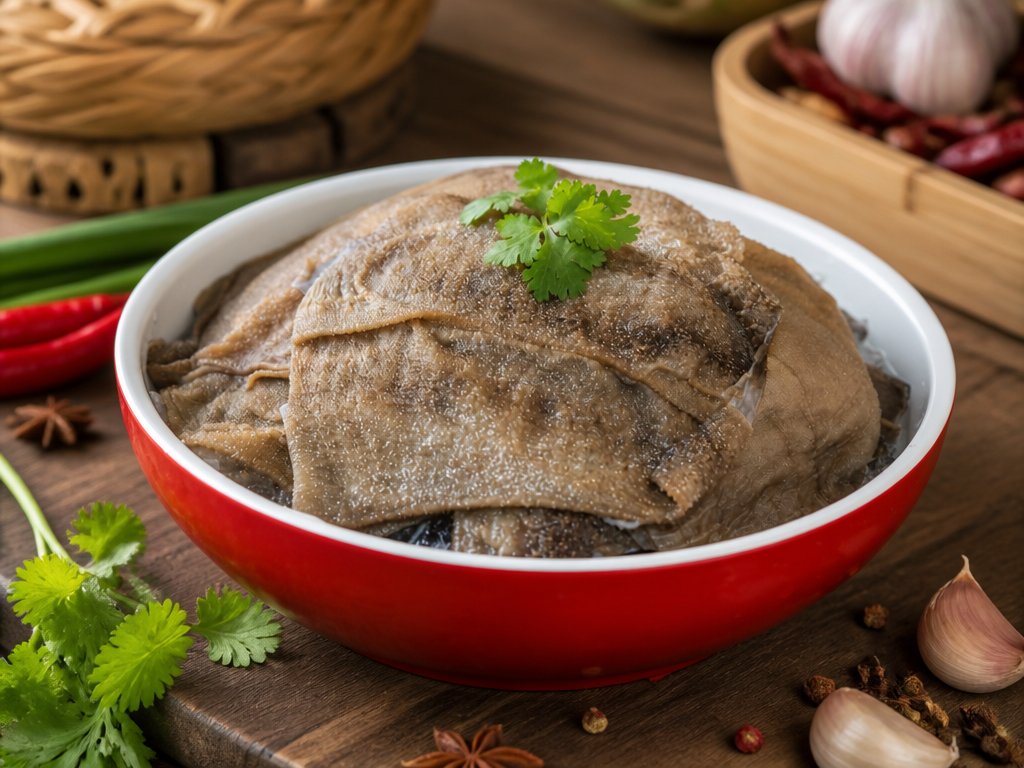 手选黑毛肚